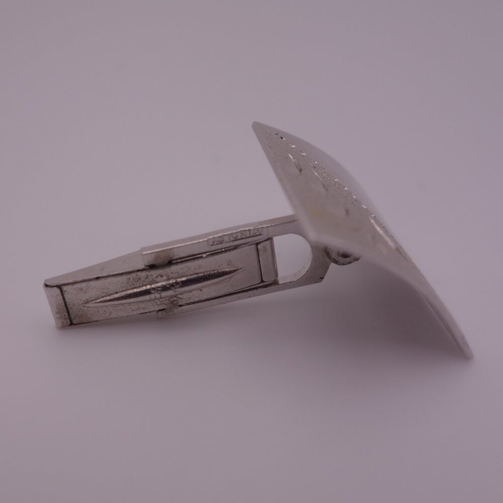 Silver Color Cuff Links with Pattern - Picture 13 of 14